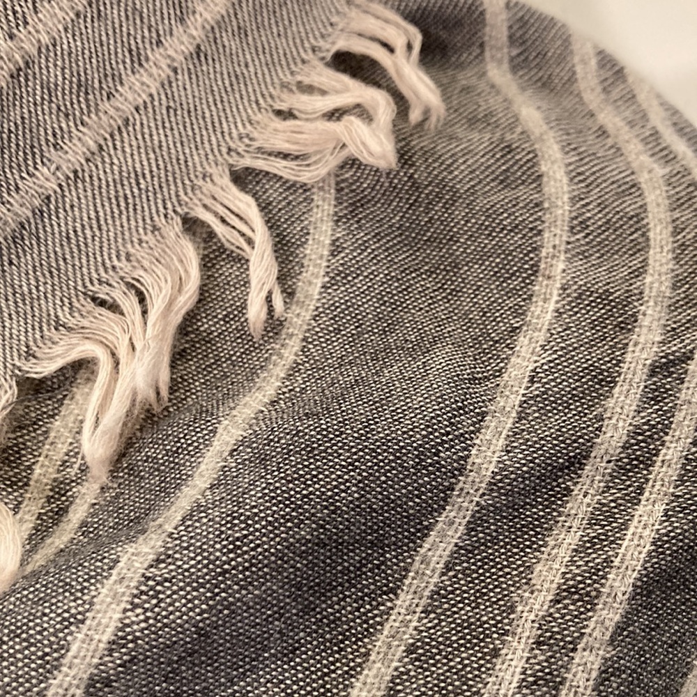 Vince wool blend sequin striped scarf shawl - Picture 3 of 13